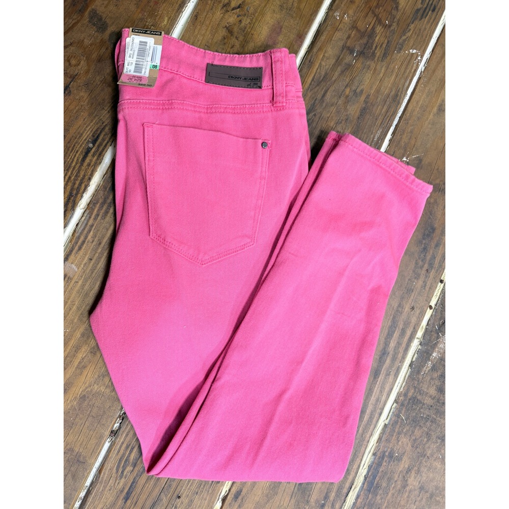 DKNY Jeans Womens Pink Slim Fit Five Pocket Casual Pants Size 8 NWT
